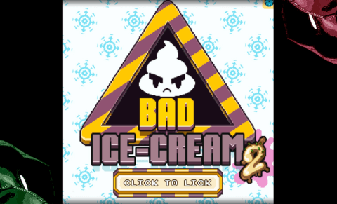 Bad Ice Cream 2 logo with ice cream cone and map