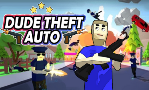 chaotic streets with crazy challenges in Dude Theft Auto