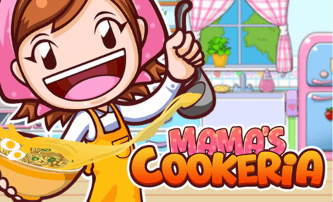 The main character is learning to cook beautiful dishes in Mama's Cookeria