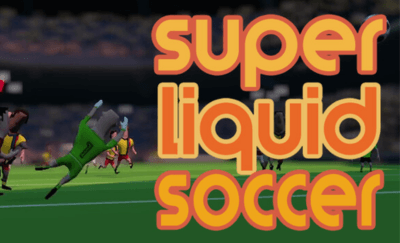 A funny scene in Super Liquid Soccer, when the player wearing number 7 is about to fall to the ground